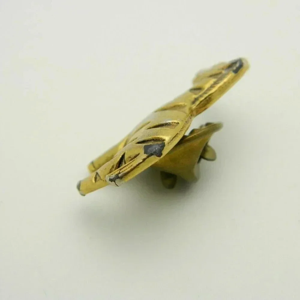 Zebra Gold Tone Tie Tack Vintage